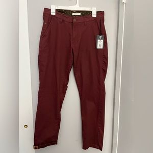 NWT Michael Brandon Essentials Men Pants. Size 36. Color Wine.